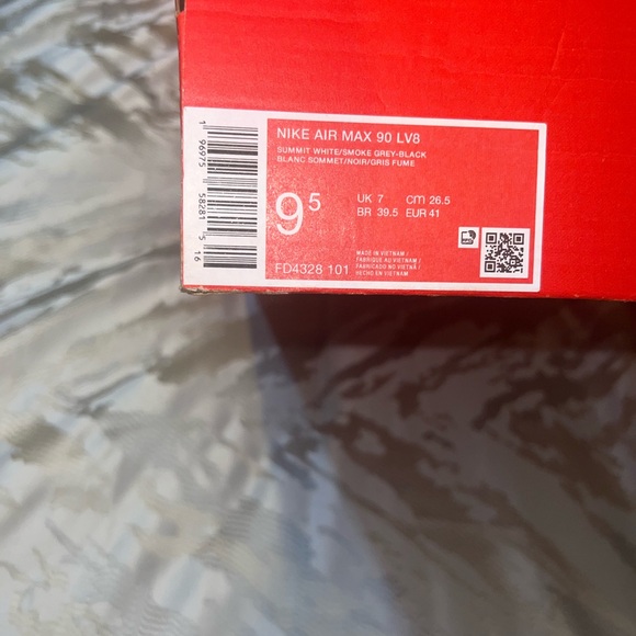 Nike Air Max 90 - White, Black, Red - Picture 7 of 7